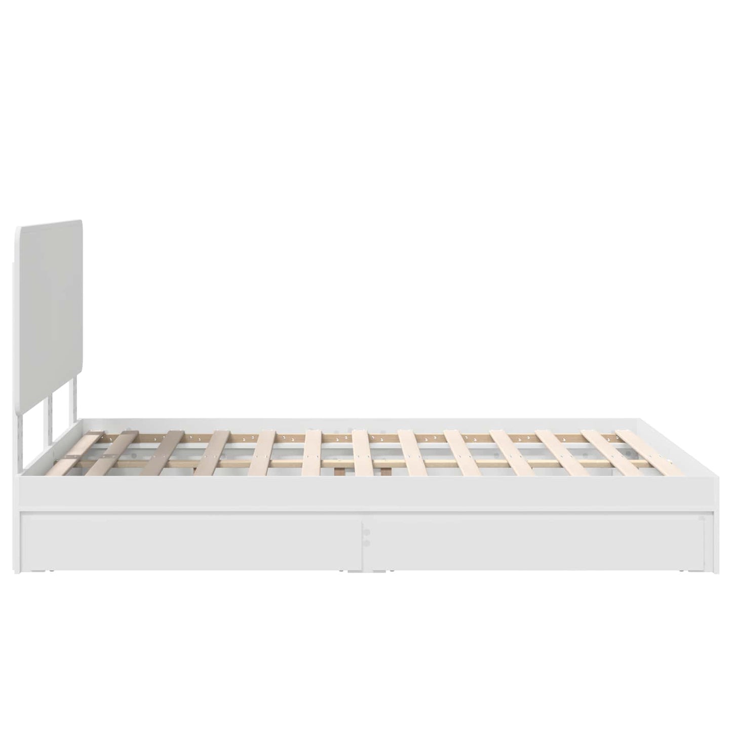 vidaXL Storage Bed with Headboard White 160 x 200 cm Engineered Wood