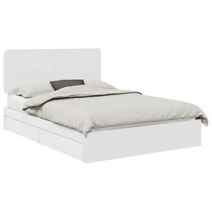 vidaXL Storage Bed with Headboard White 140 x 190 cm Engineered Wood