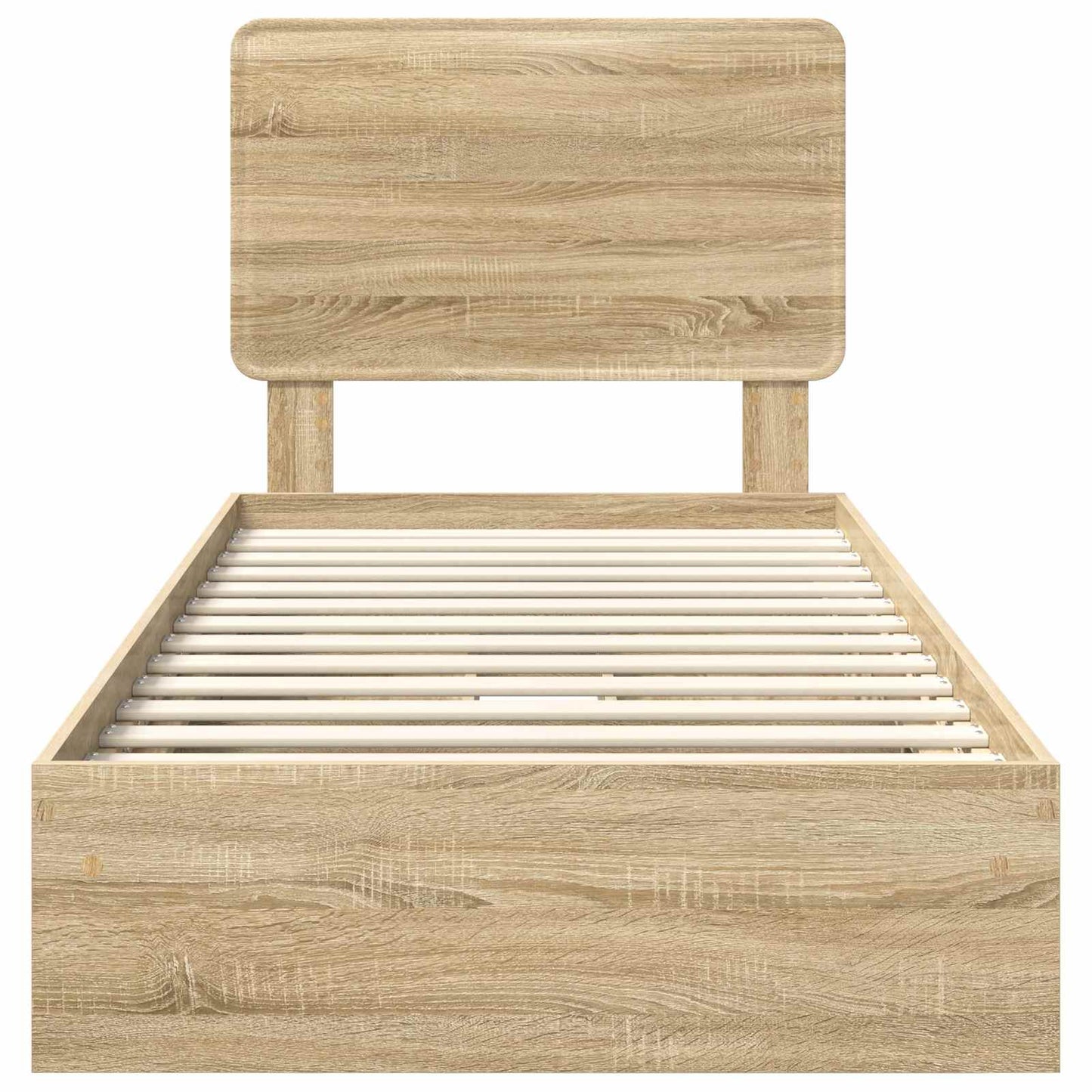 vidaXL Storage Bed with Drawer Sonoma Oak 100 x 200 cm Engineered Wood
