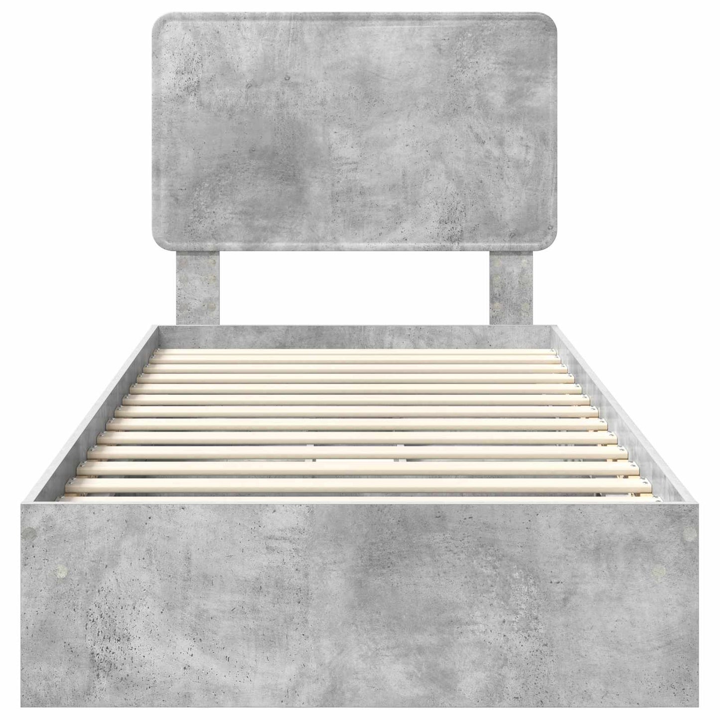 vidaXL Storage Bed Concrete Grey 90 x 190 cm Engineered Wood