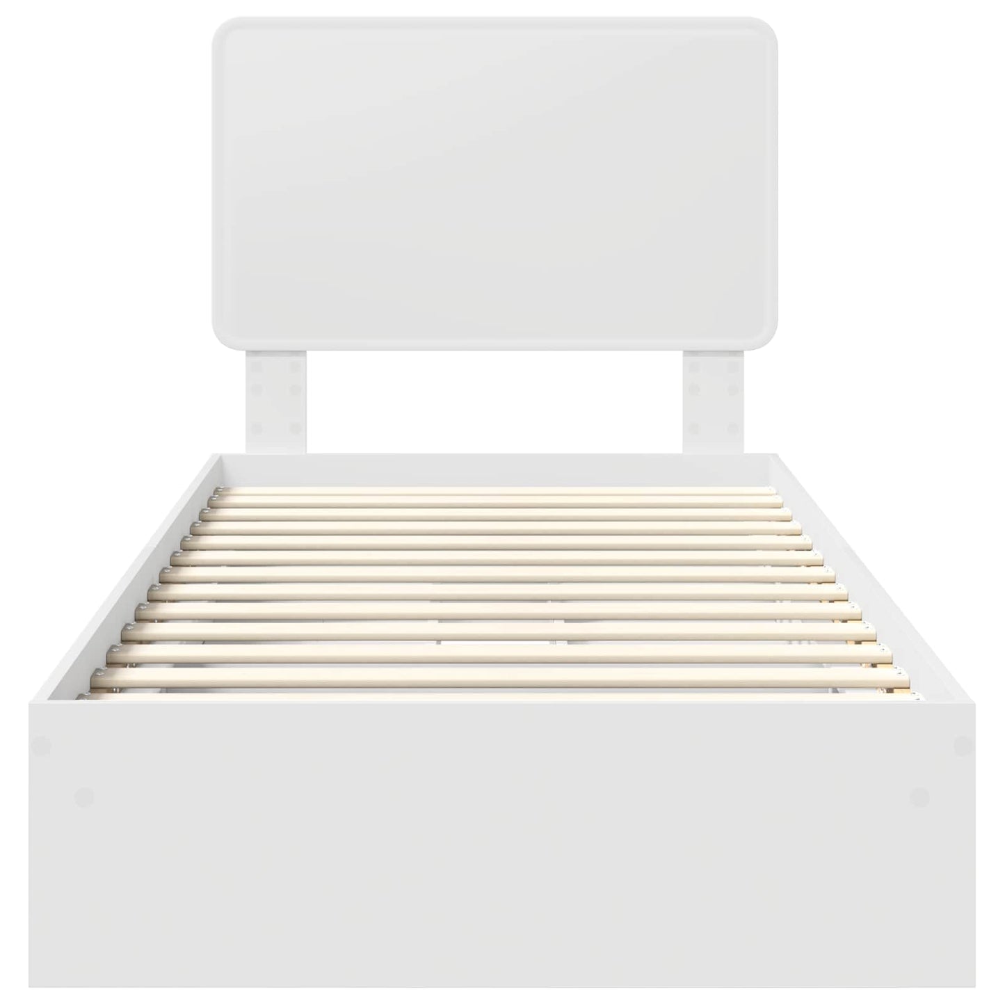 vidaXL Storage Bed with Headboard White 75 x 190 cm Engineered Wood