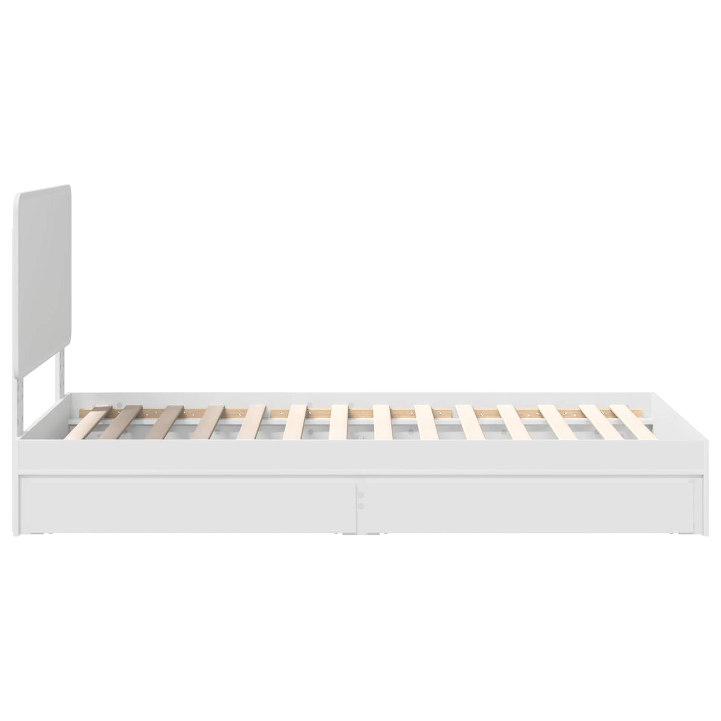 vidaXL Storage Bed with Headboard White 75 x 190 cm Engineered Wood