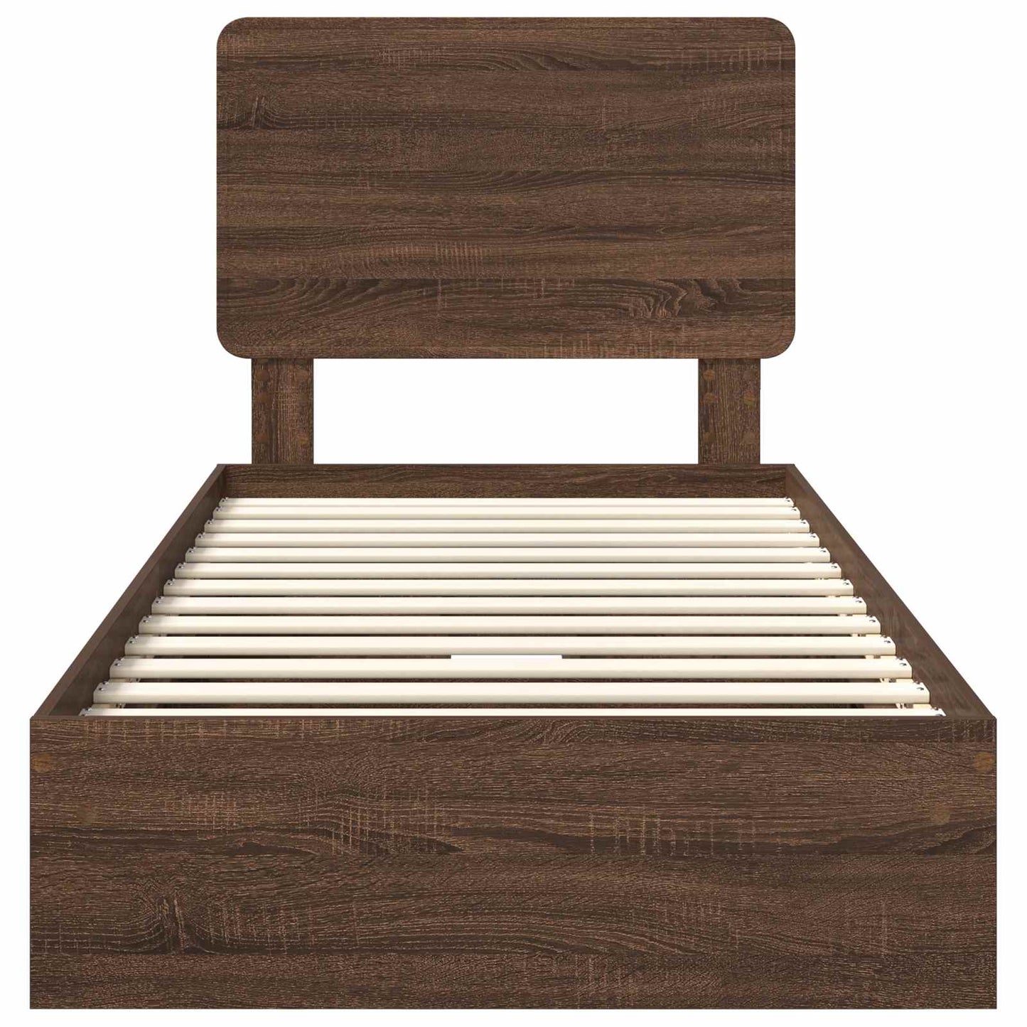 vidaXL Storage Bed with Drawer Brown Oak 75 x 190 cm Engineered Wood