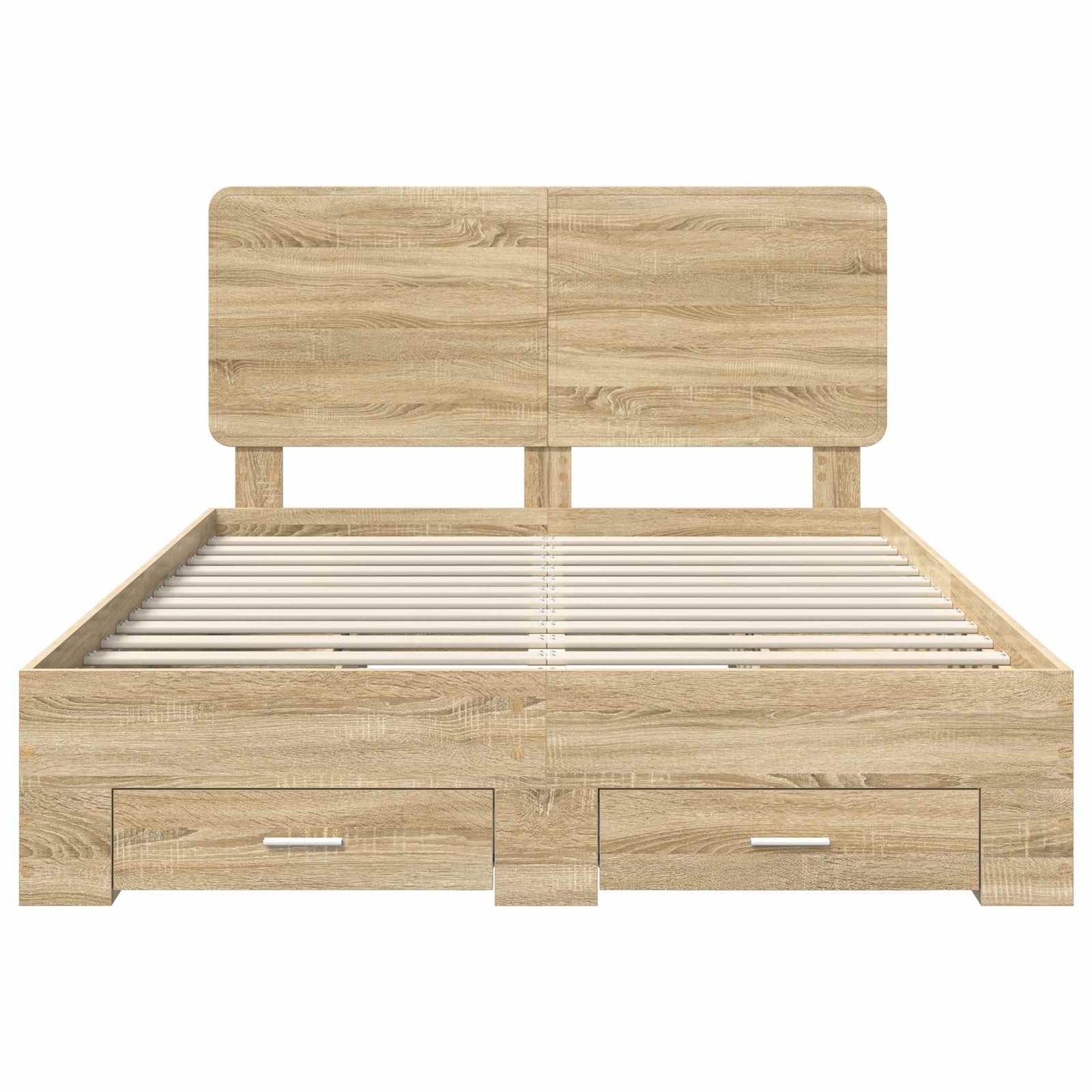 vidaXL Bed Frame with Drawer Sonoma Oak 150 x 200 cm Engineered Wood