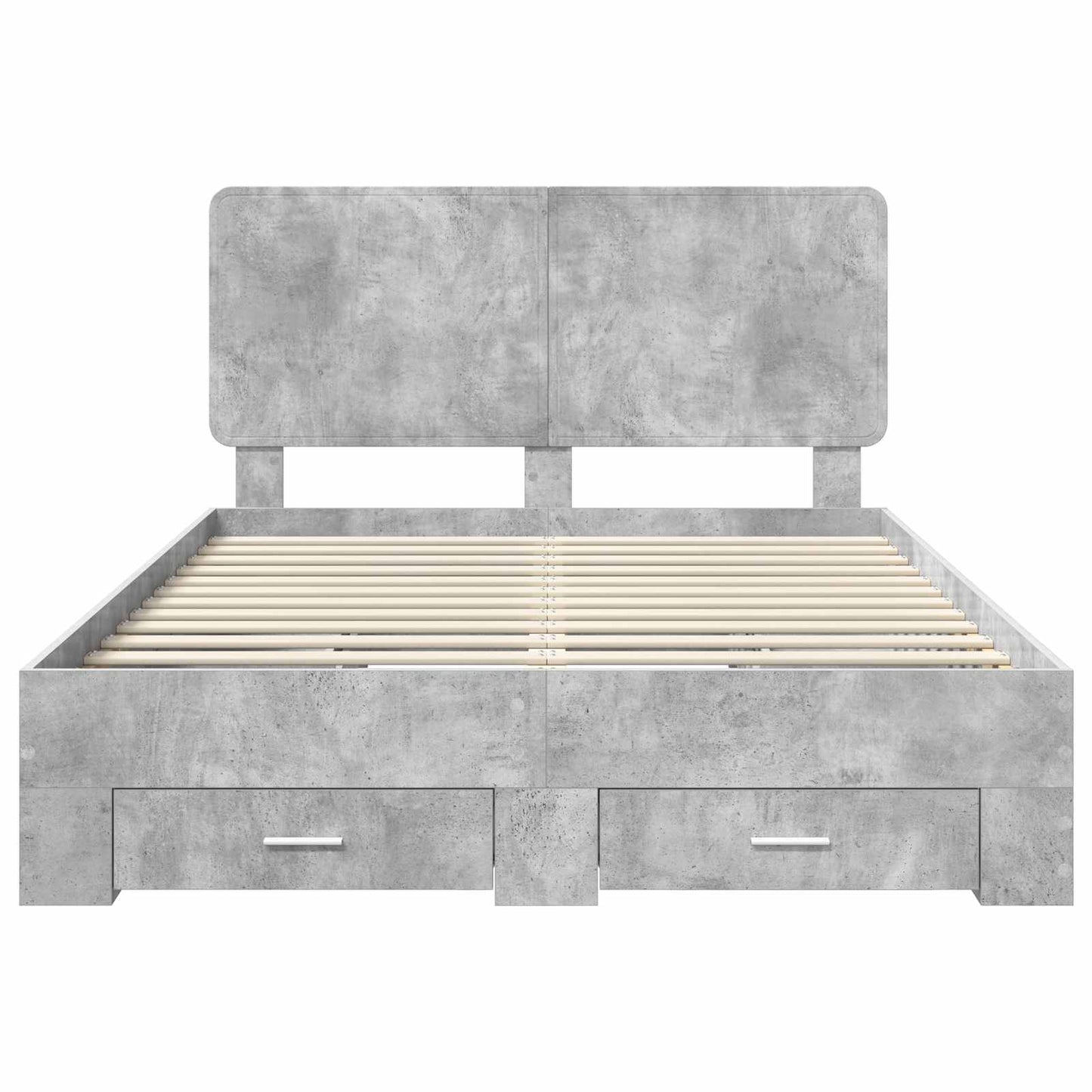 vidaXL Bed Frame Concrete Grey 150 x 200 cm Engineered Wood