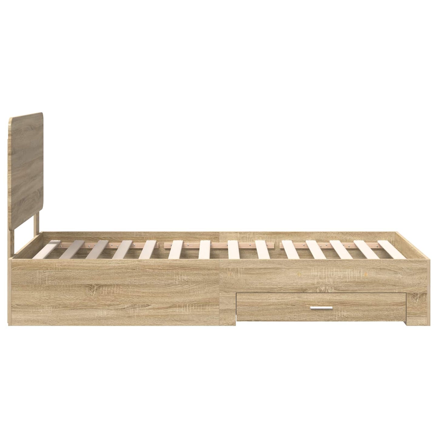 vidaXL Bed Frame with Headboard Sonoma Oak 90 x 190 cm Engineered Wood