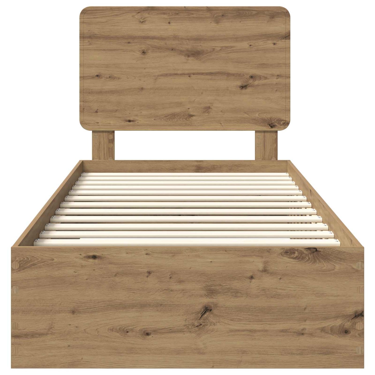 vidaXL Bed Frame with Drawer Artisan Oak 90 x 190 cm Engineered Wood