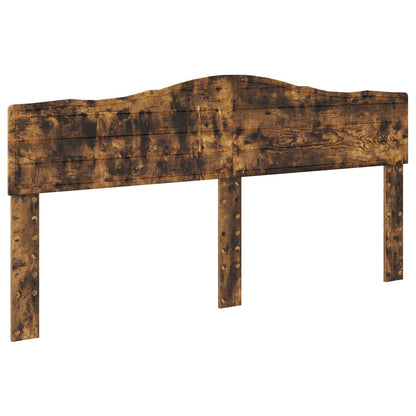 vidaXL Bed Frame Smoked Oak 180 x 200 cm Solid Pine Wood