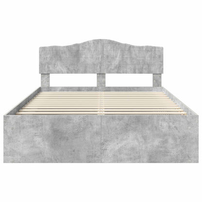vidaXL Bed Frame Concerte Grey 150 x 200 cm Solid Pine Wood
