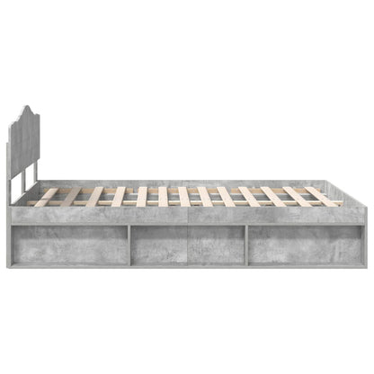 vidaXL Bed Frame Concerte Grey 150 x 200 cm Solid Pine Wood