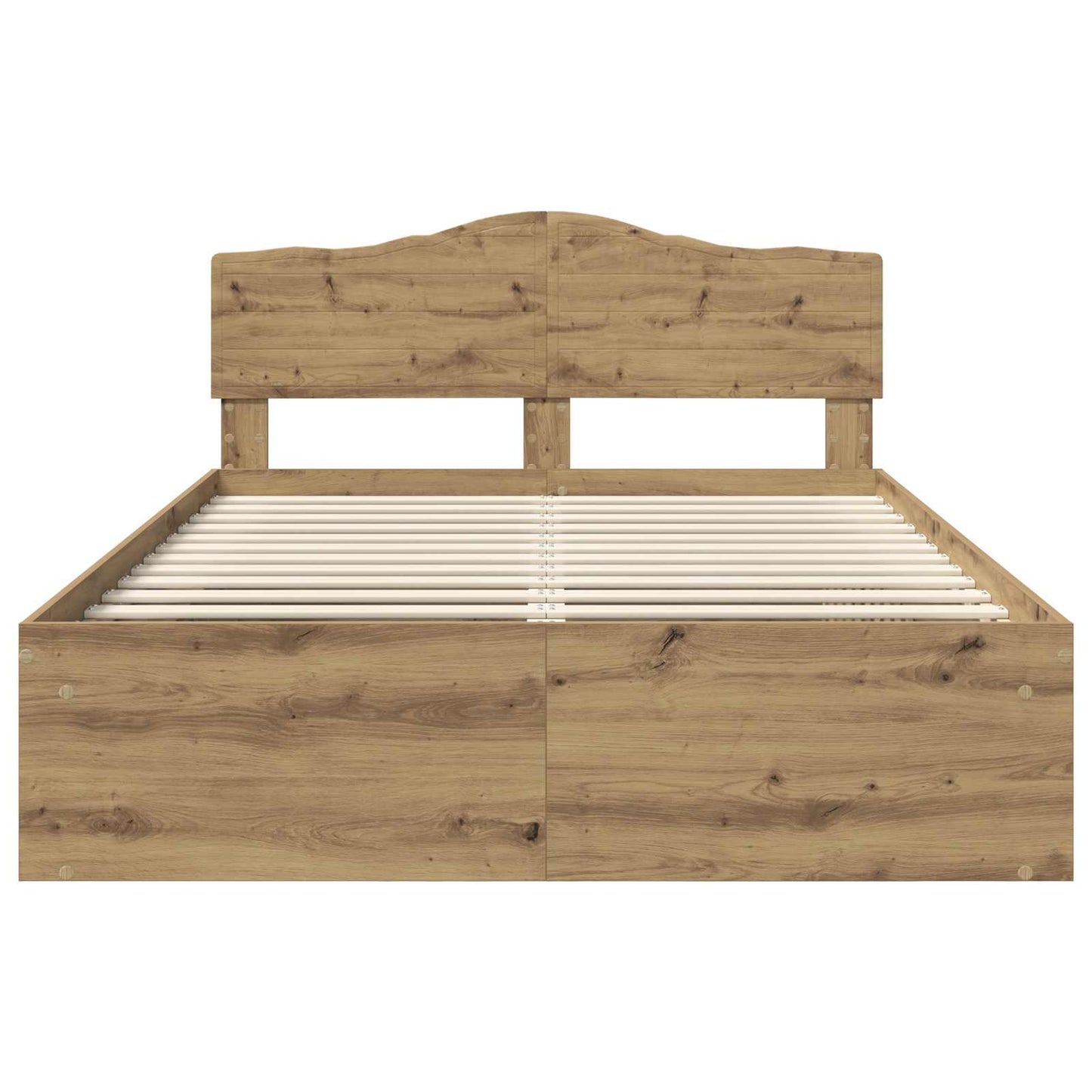vidaXL Bed Frame Artisian Oak 150 x 200 cm Solid Pine Wood