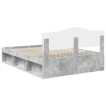 vidaXL Bed Frame with Headboard Concerte 140 x 200 cm Solid Pine Wood