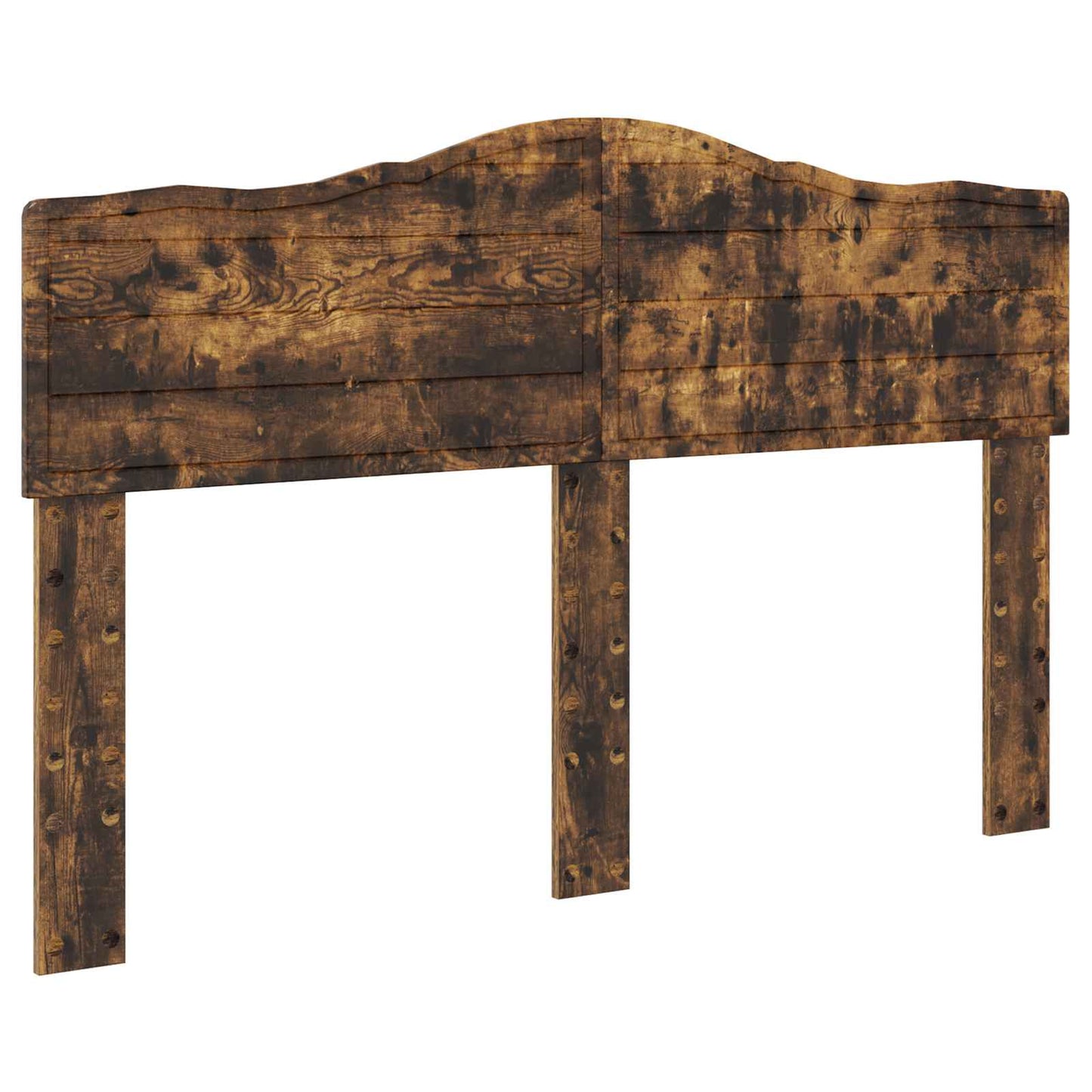 vidaXL Bed Frame Smoked Oak 140 x 190 cm Solid Pine Wood