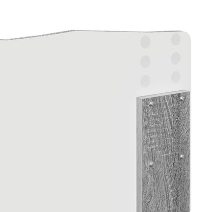 vidaXL Bed Frame Grey Sonoma 140 x 190 cm Solid Pine Wood