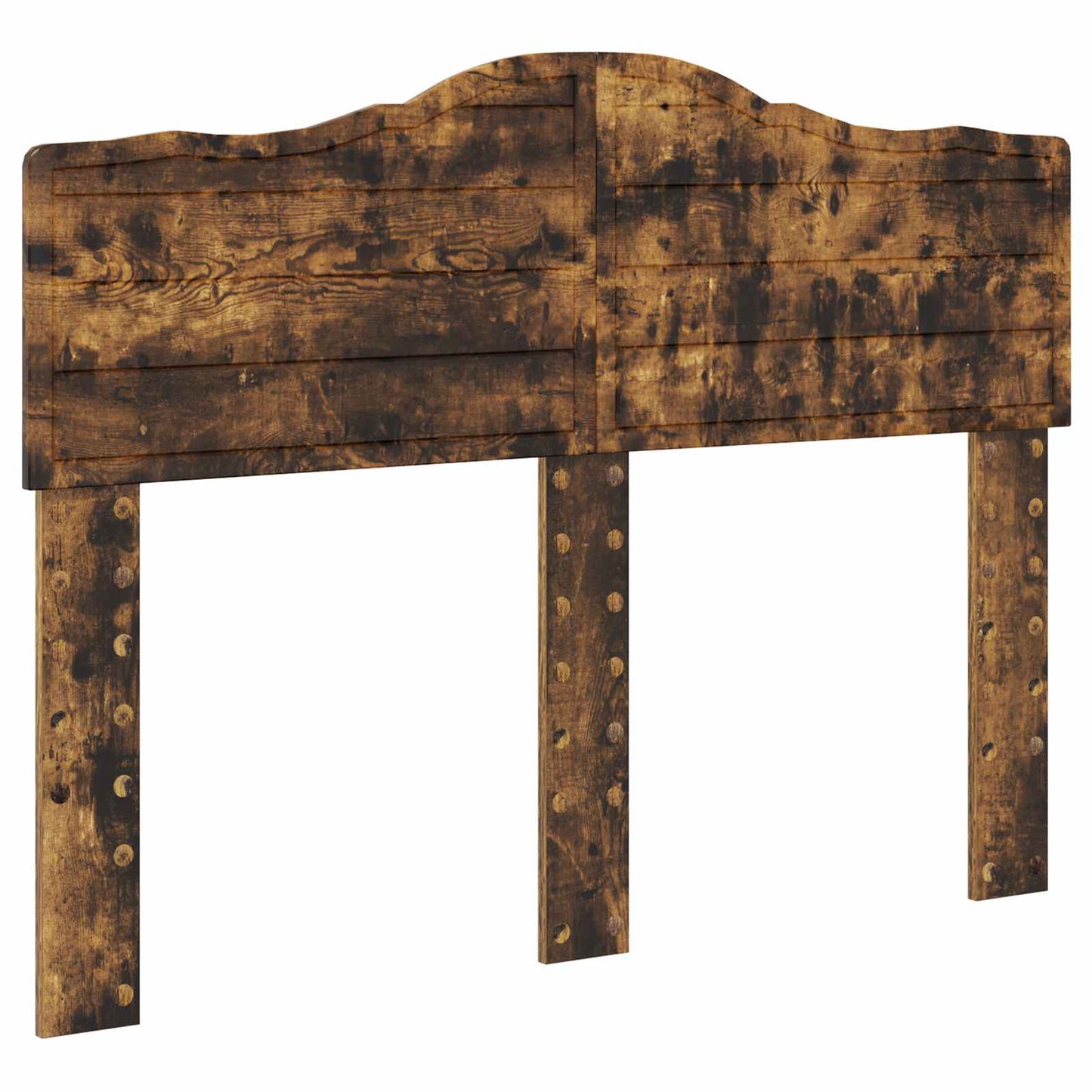 vidaXL Bed Frame Smoked Oak 135 x 190 cm Solid Pine Wood