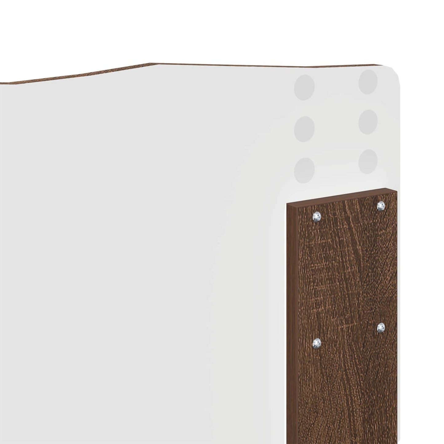 vidaXL Bed Frame with Headboard Brown Oak 120 x 190 cm Solid Pine Wood