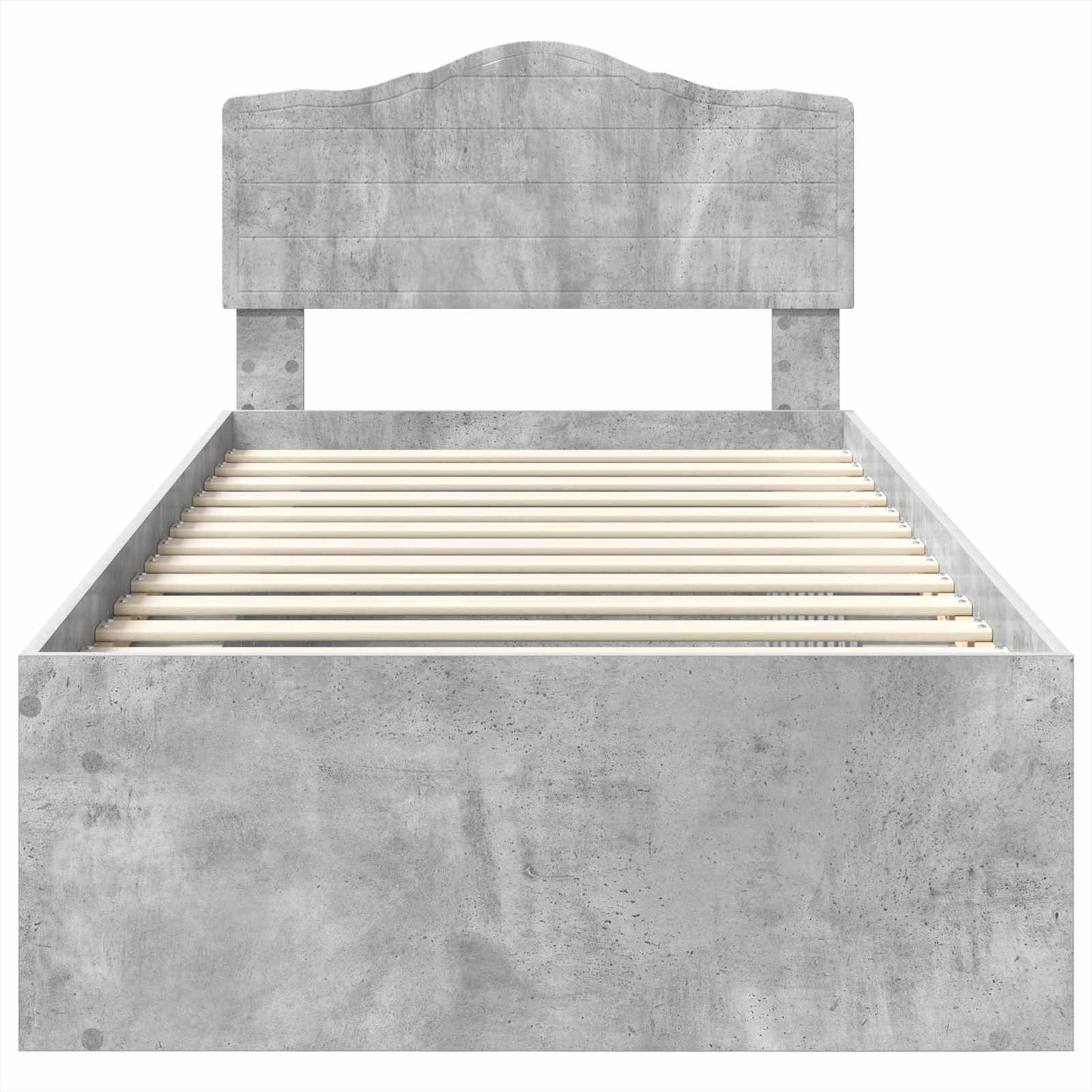 vidaXL Bed Frame Concerte Grey 100 x 200 cm Solid Pine Wood