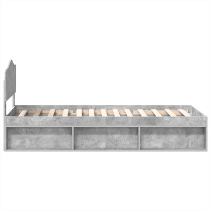 vidaXL Bed Frame Concerte Grey 100 x 200 cm Solid Pine Wood