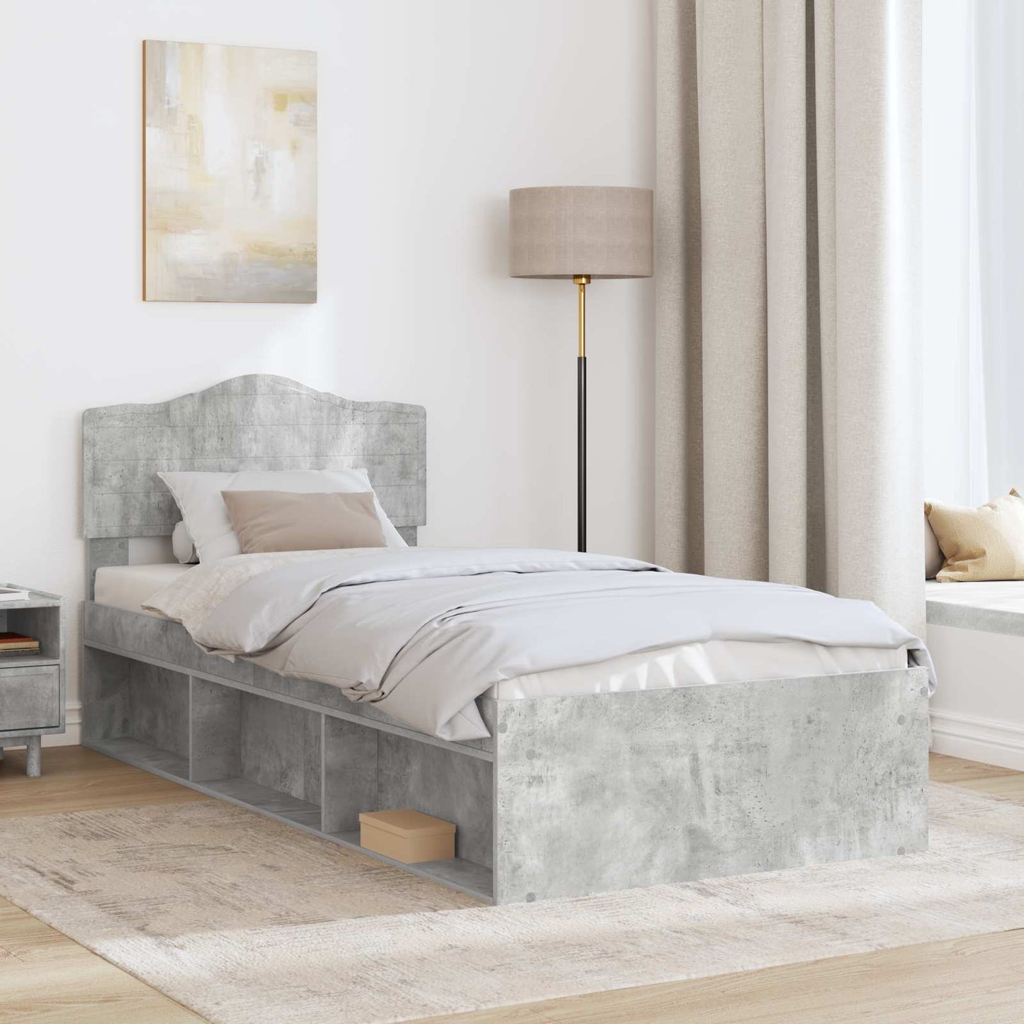 vidaXL Bed Frame with Headboard Concerte 90 x 200 cm Solid Pine Wood