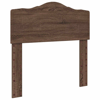 vidaXL Bed Frame with Headboard Brown Oak 90 x 200 cm Solid Pine Wood