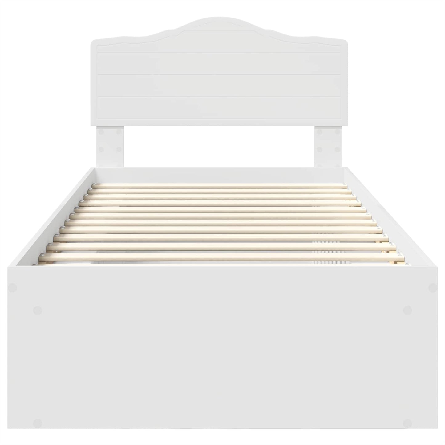 vidaXL Bed Frame with Headboard White 90 x 190 cm Solid Pine Wood