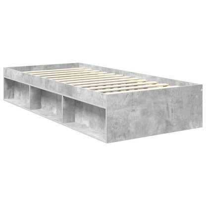 vidaXL Bed Frame Concerte Grey 90 x 190 cm Solid Pine Wood