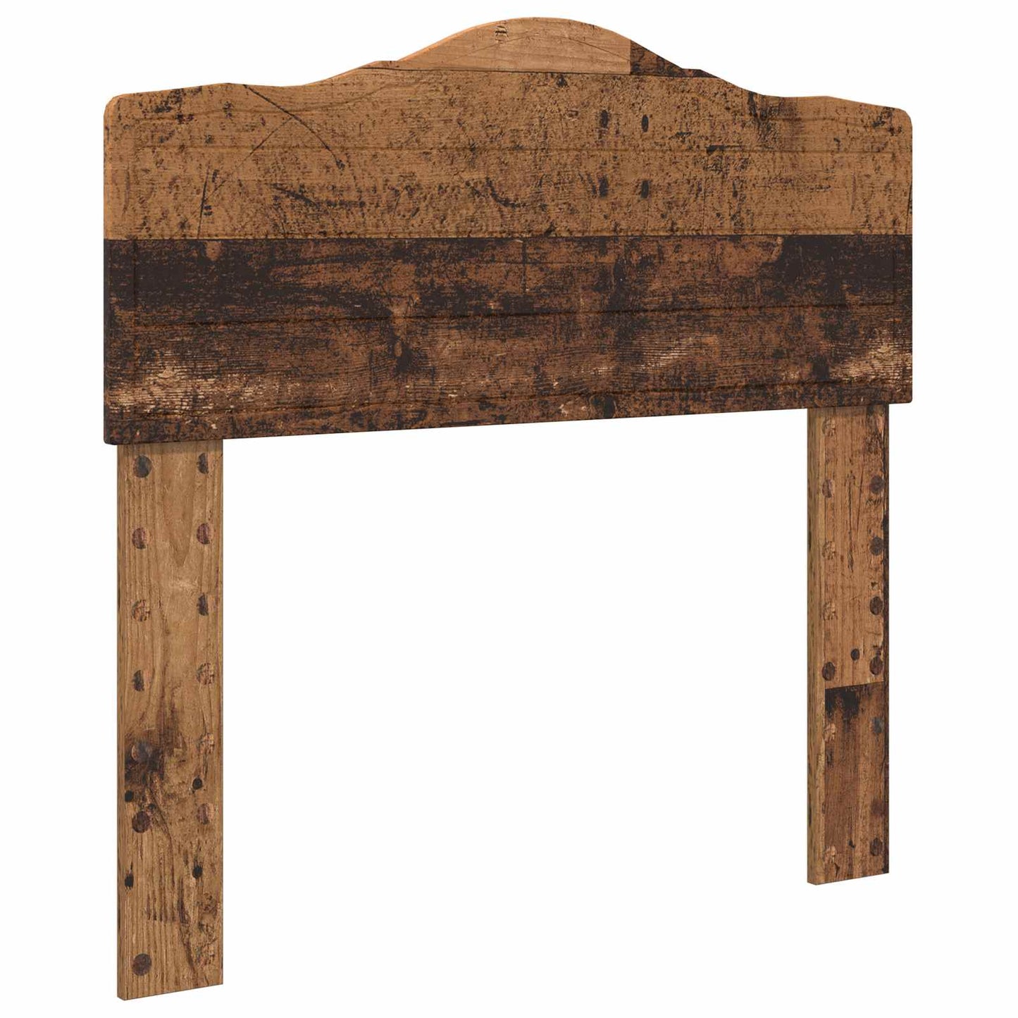 vidaXL Bed Frame with Headboard Old Wood 90 x 190 cm Solid Pine Wood