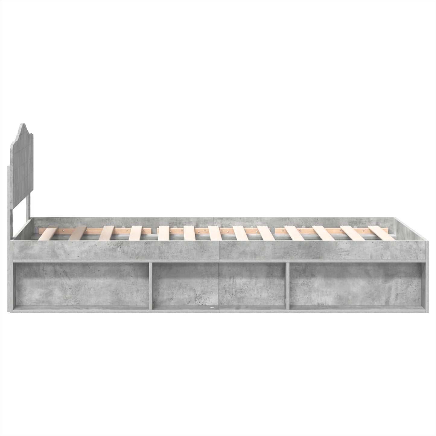 vidaXL Bed Frame Concerte Grey 75 x 190 cm Solid Pine Wood