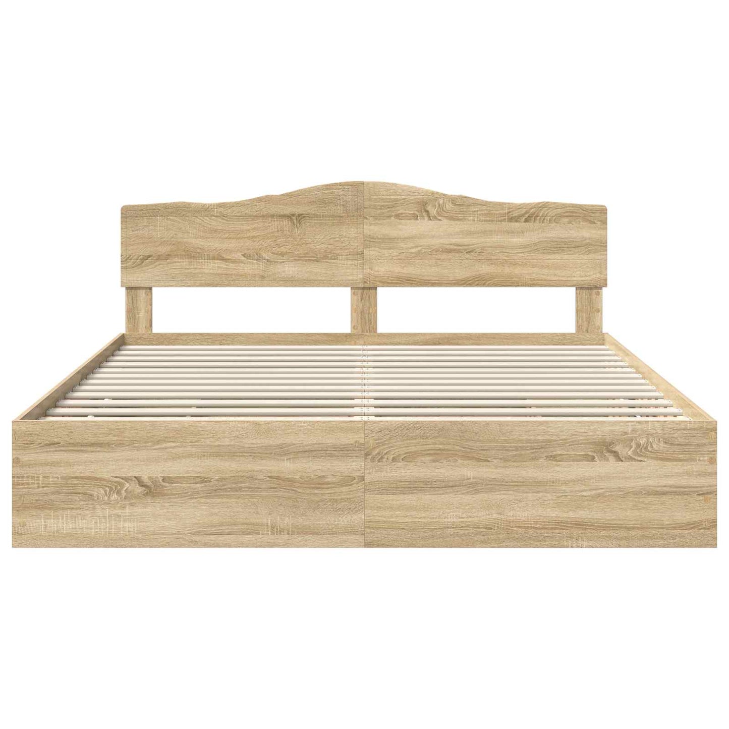 vidaXL Bed Frame with Drawer Sonoma Oak 200 x 200 cm Engineer Wood
