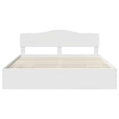 vidaXL Bed Frame with Drawer White 180 x 200 cm Engineer Wood