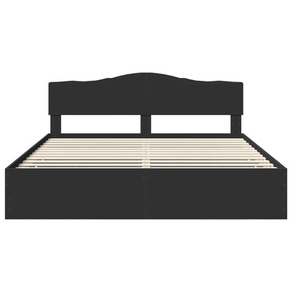 vidaXL Bed Frame with Drawer Black 180 x 200 cm Engineer Wood