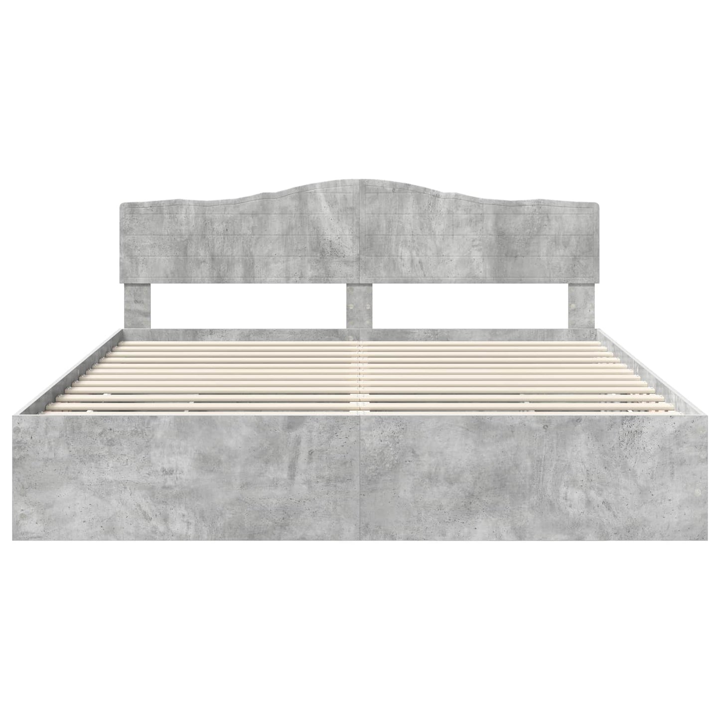 vidaXL Bed Frame with Drawer Concrete Grey 180 x 200 cm Engineer Wood