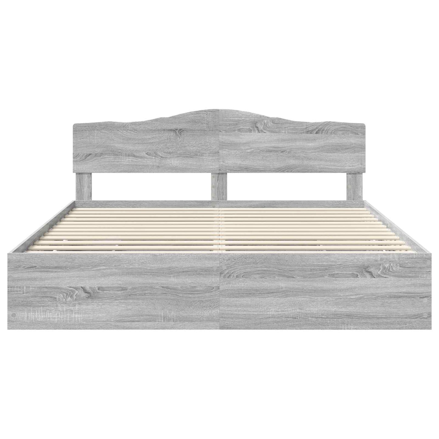 vidaXL Bed Frame with Drawer Grey Sonoma 180 x 200 cm Engineer Wood
