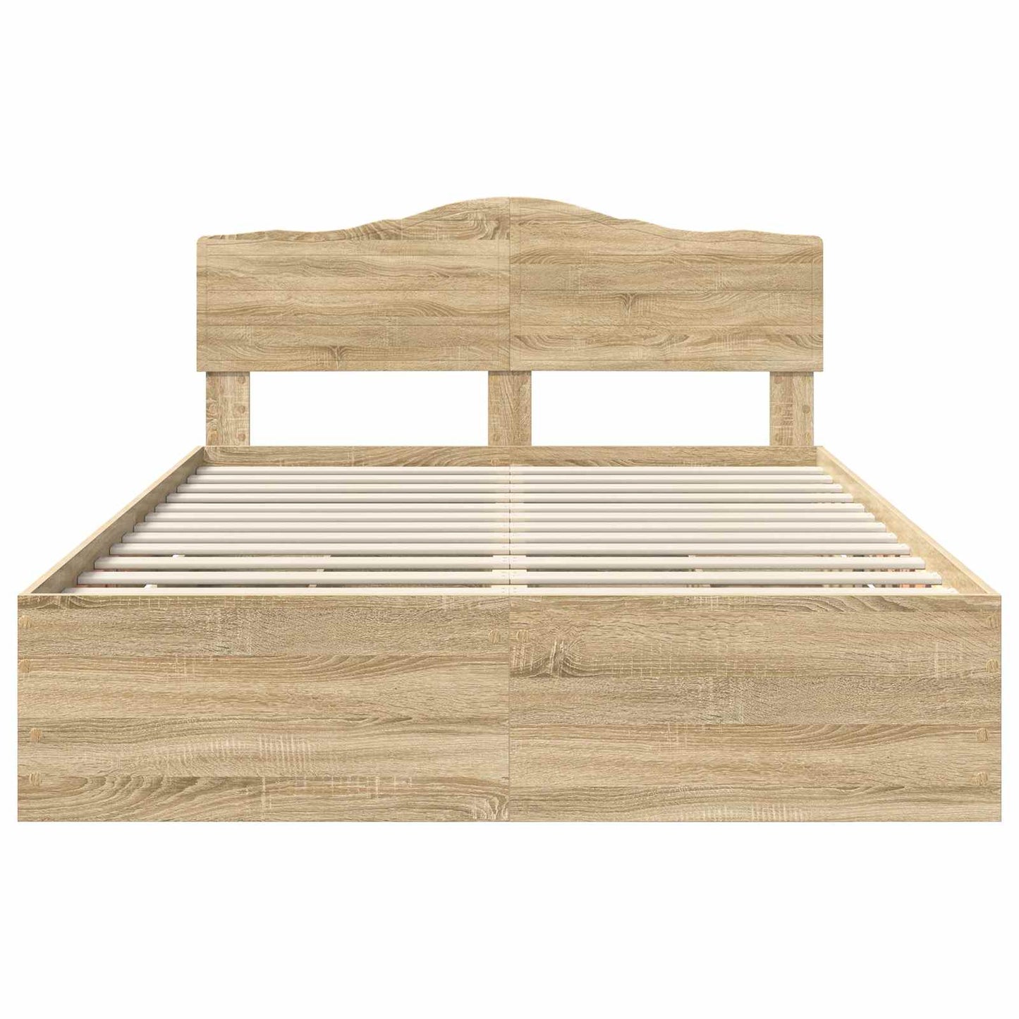 vidaXL Bed Frame with Drawer Sonoma Oak 160 x 200 cm Engineer Wood