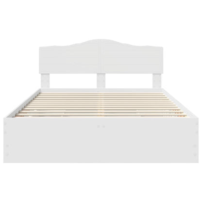 vidaXL Bed Frame with Drawer White 140 x 190 cm Engineer Wood