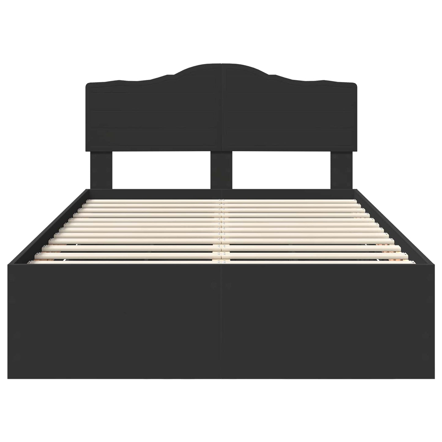 vidaXL Bed Frame with Drawer Black 120 x 190 cm Engineer Wood