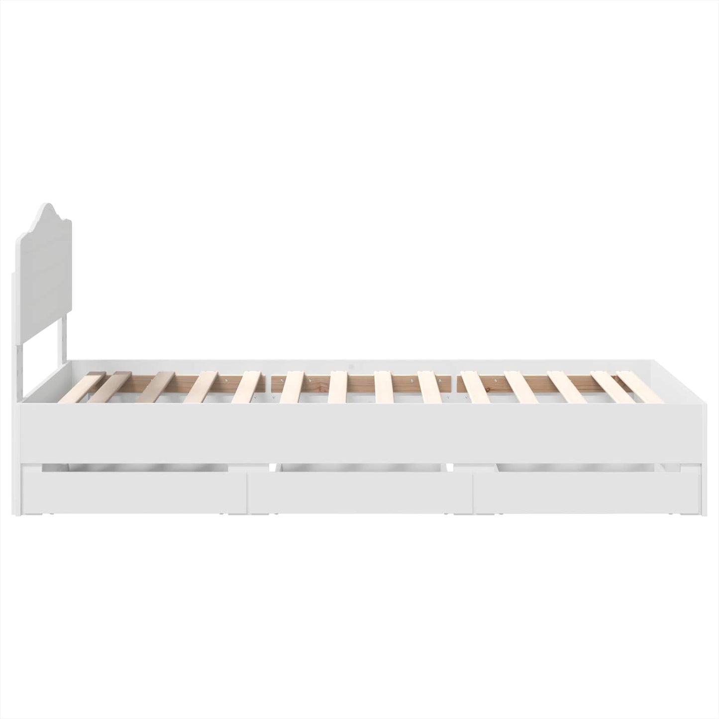 vidaXL Bed Frame with Drawer White 90 x 190 cm Engineer Wood