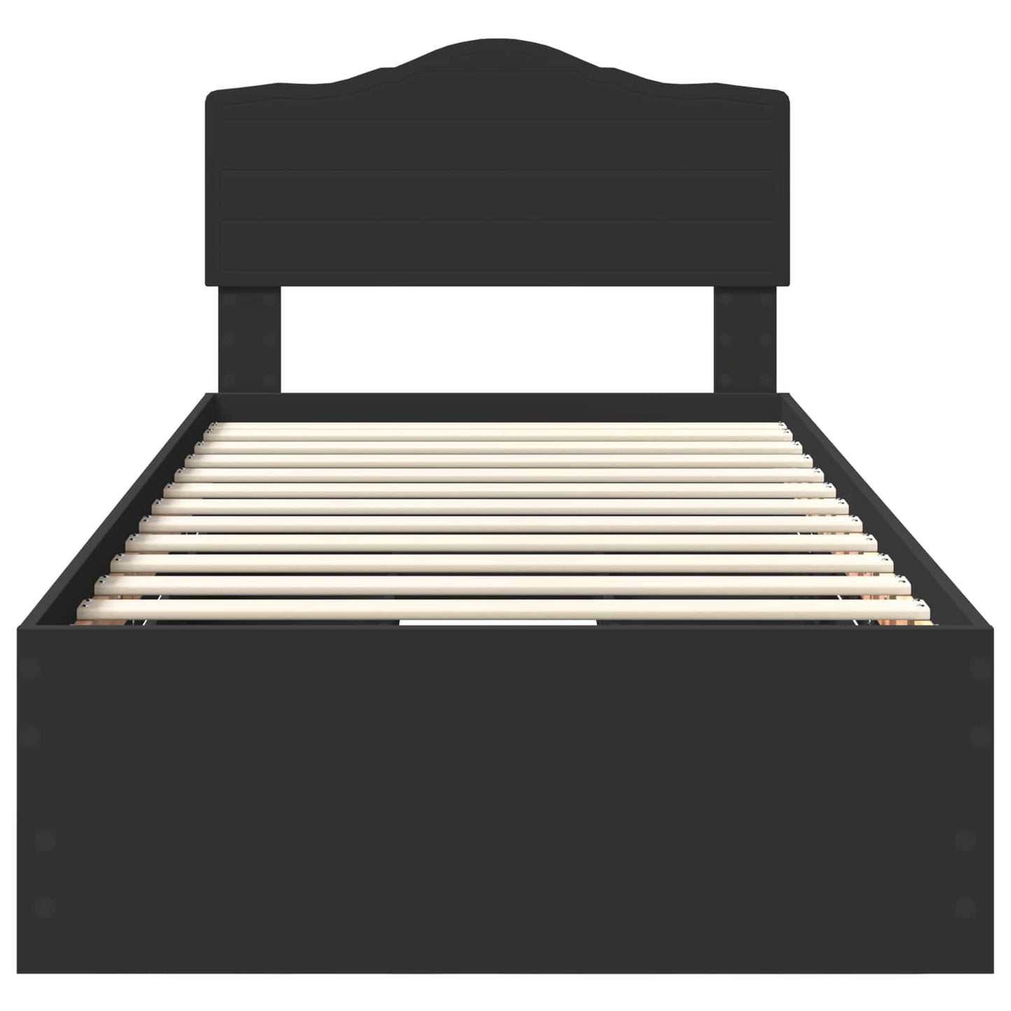 vidaXL Bed Frame with Drawer Black 75 x 190 cm Engineer Wood