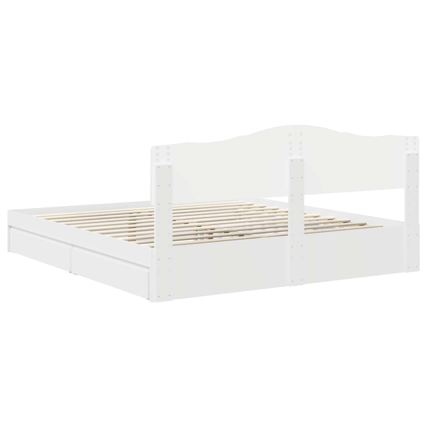 vidaXL Storage Bed with Headboard White 180 x 200 cm Engineered Wood