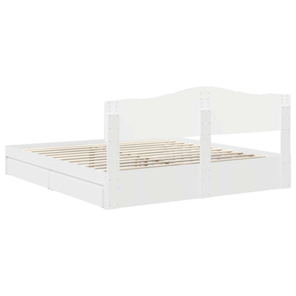 vidaXL Storage Bed with Headboard White 180 x 200 cm Engineered Wood