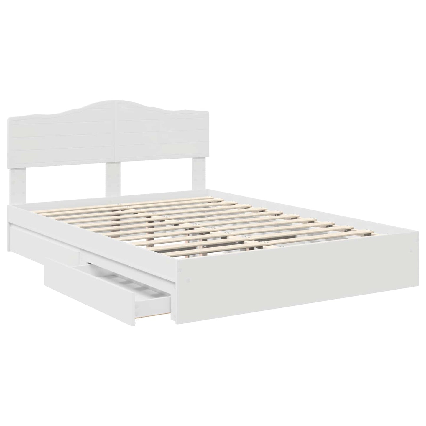 vidaXL Storage Bed with Headboard White 160 x 200 cm Engineered Wood