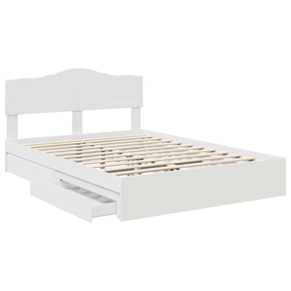 vidaXL Storage Bed with Headboard White 160 x 200 cm Engineered Wood