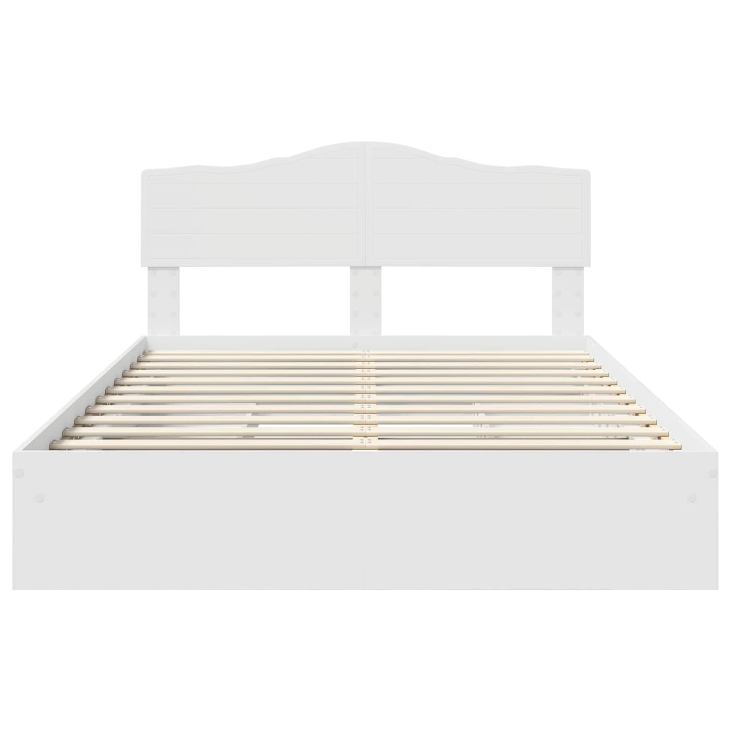vidaXL Storage Bed with Headboard White 140 x 200 cm Engineered Wood