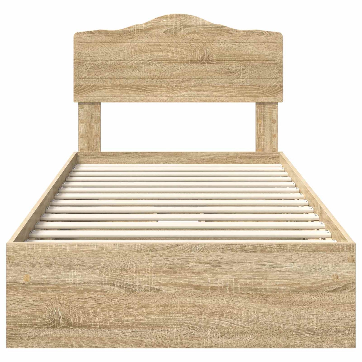 vidaXL Storage Bed with Drawer Sonoma Oak 100 x 200 cm Engineered Wood