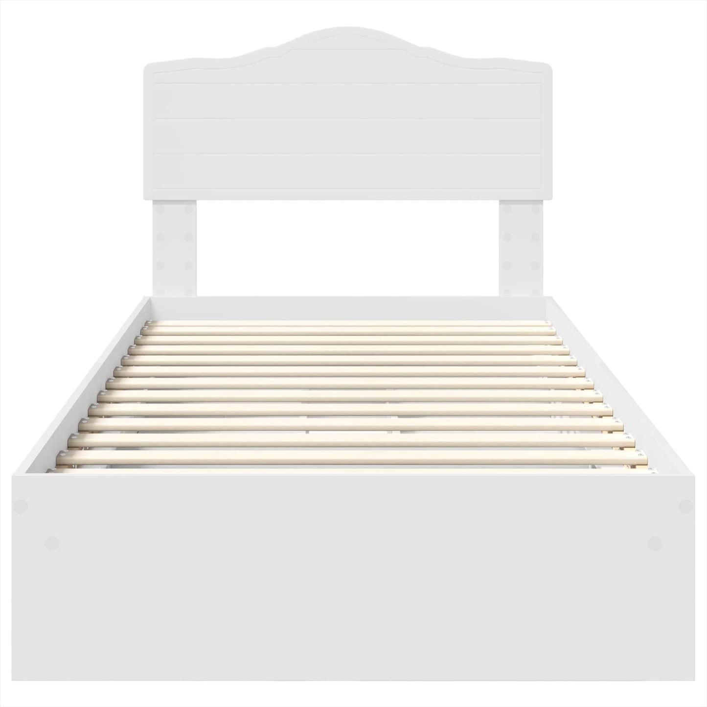 vidaXL Storage Bed with Headboard White 90 x 200 cm Engineered Wood