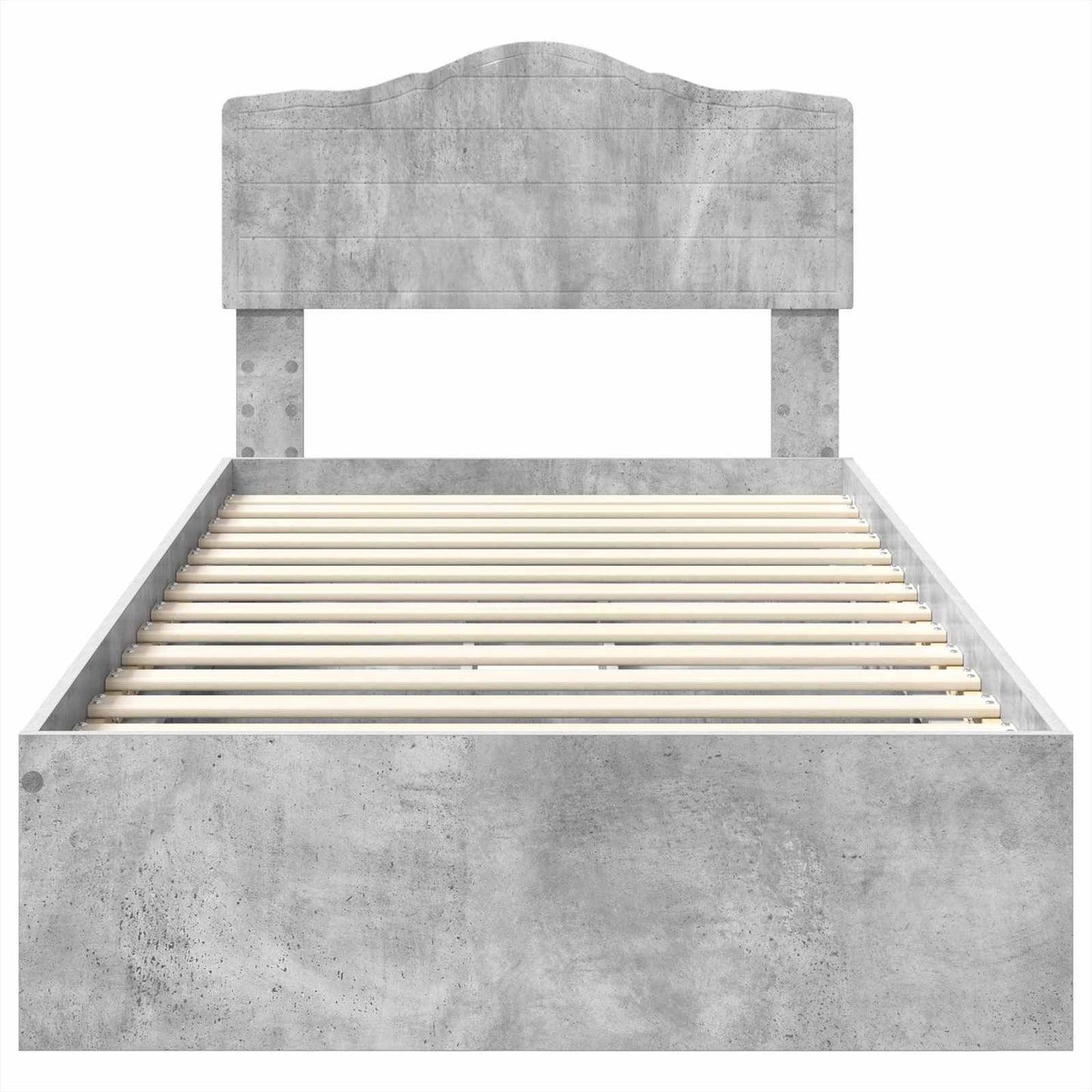 vidaXL Storage Bed Concrete Grey 90 x 190 cm Engineered Wood