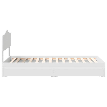 vidaXL Storage Bed with Headboard White 70 x 190 cm Engineered Wood