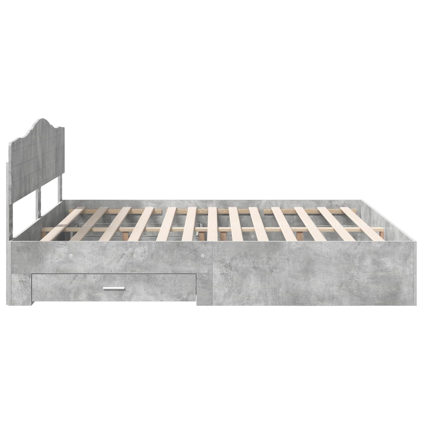 vidaXL Bed Frame Concrete Grey 180 x 200 cm Engineered Wood
