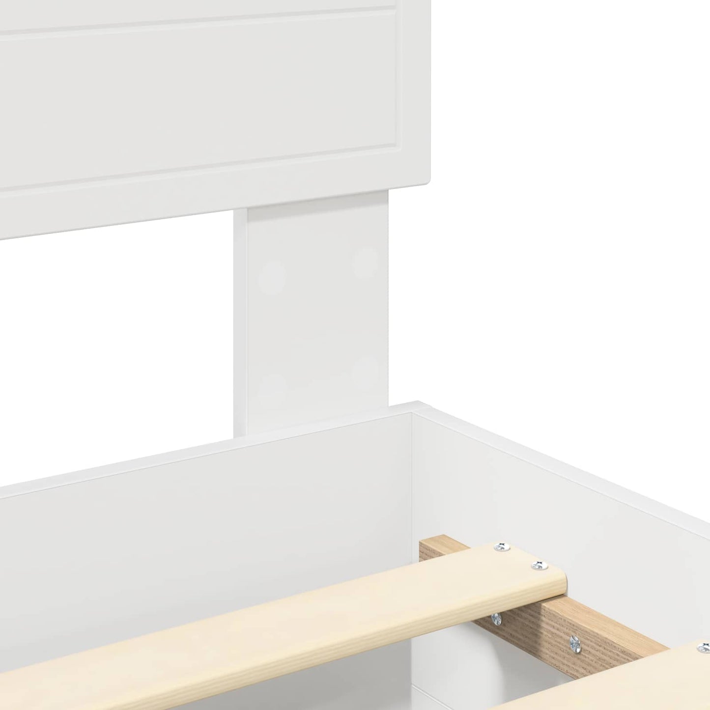 vidaXL Bed Frame with Headboard White 160 x 200 cm Engineered Wood