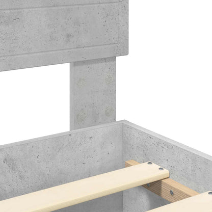 vidaXL Bed Frame Concrete Grey 160 x 200 cm Engineered Wood